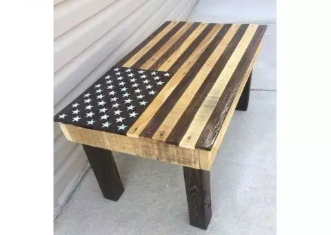 Pallet American Flag coffee table